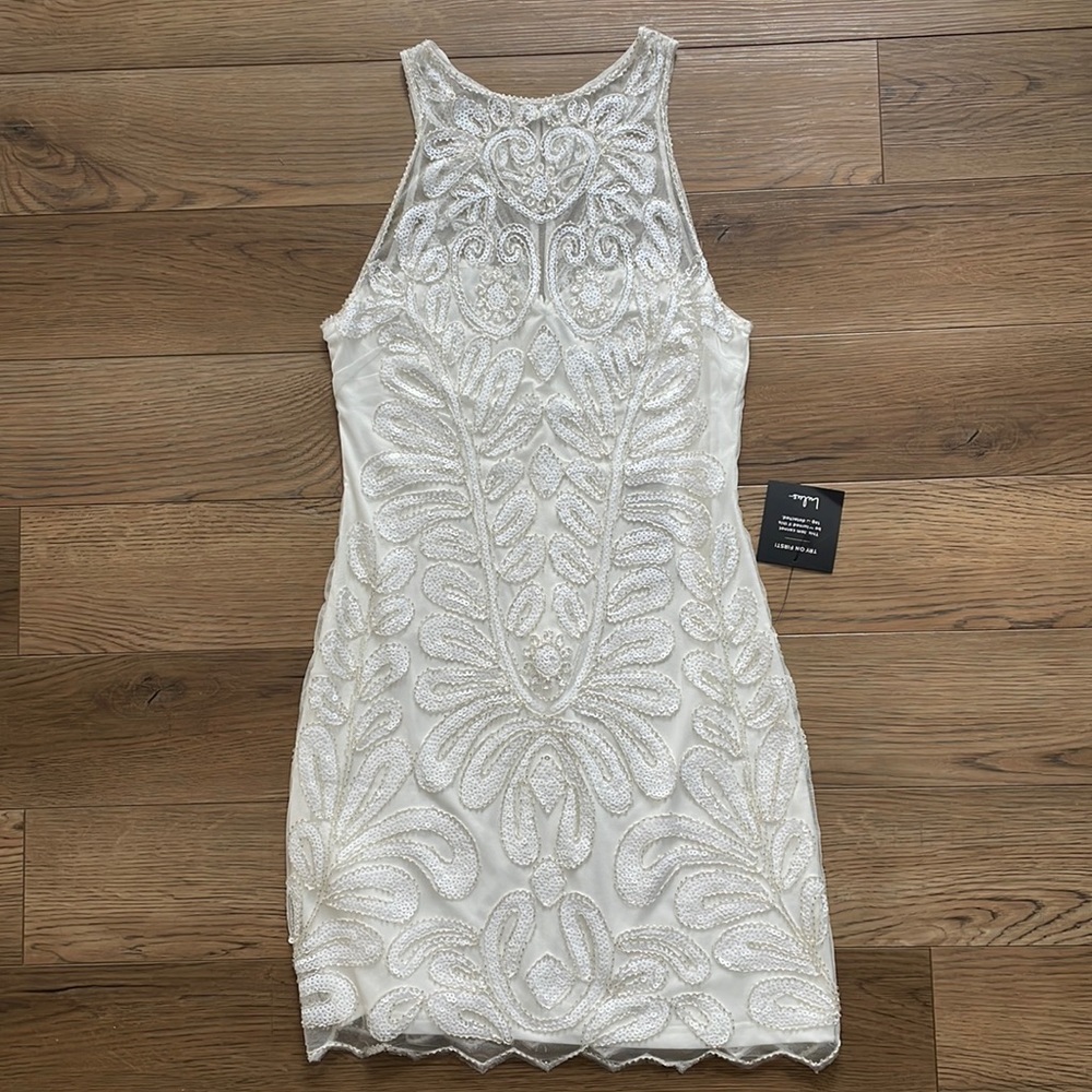 Lulu’s white sequin mini dress size S